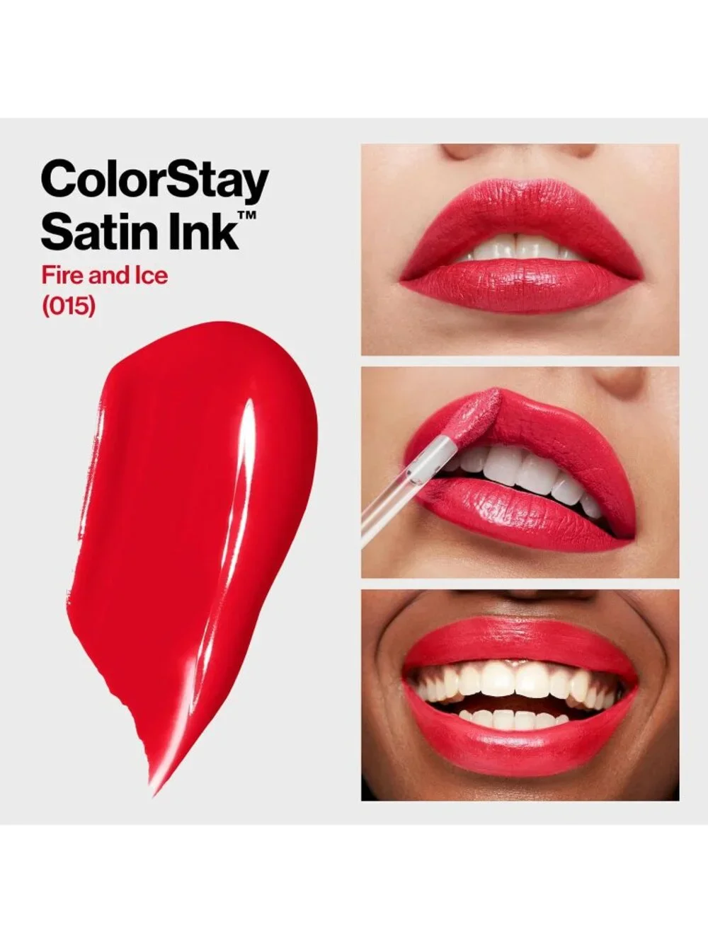 Revlon 015 Fire & Ice Colorstay Satin Ink Longwear Hydrating Liquid Lipstick